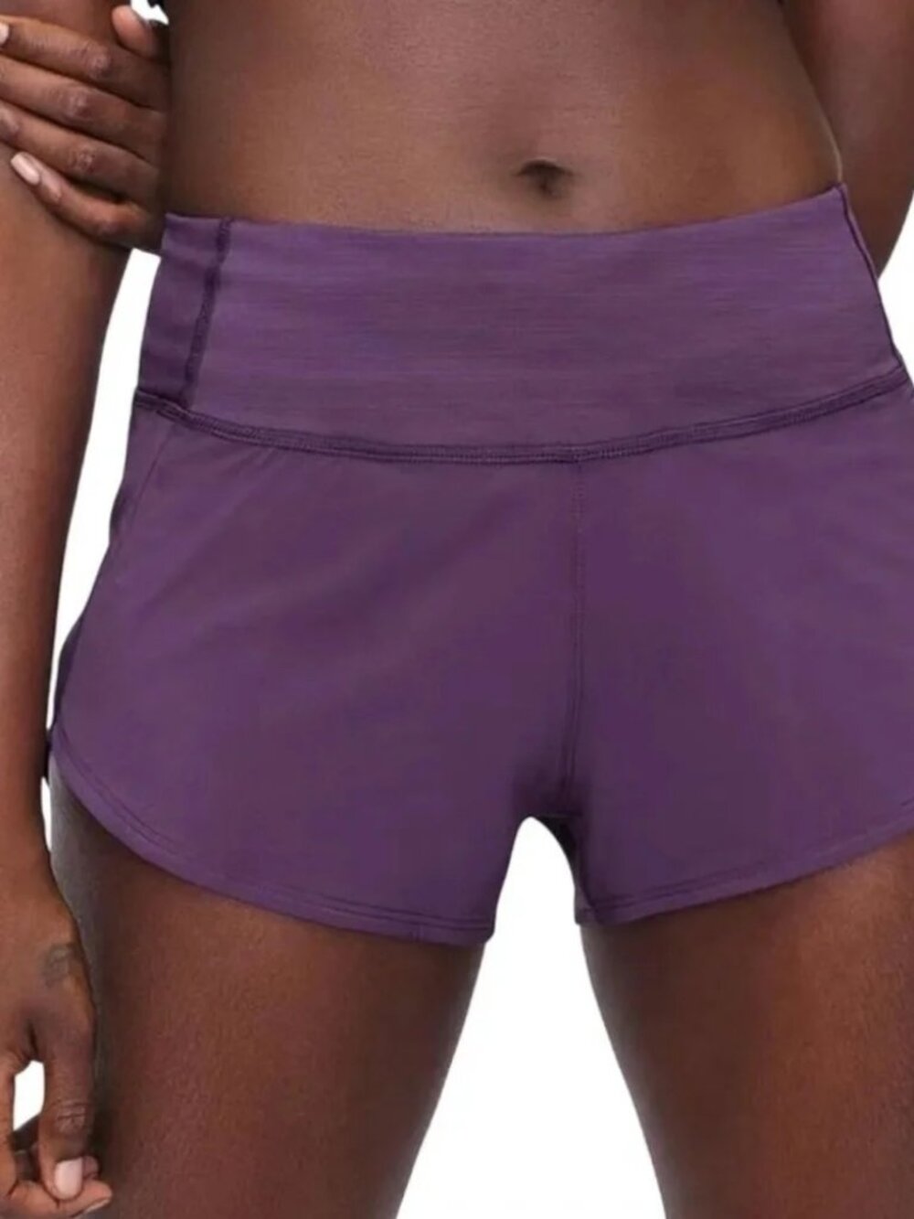 Outdoor Voices Deep Purple Women's Hudson Running Shorts Size L